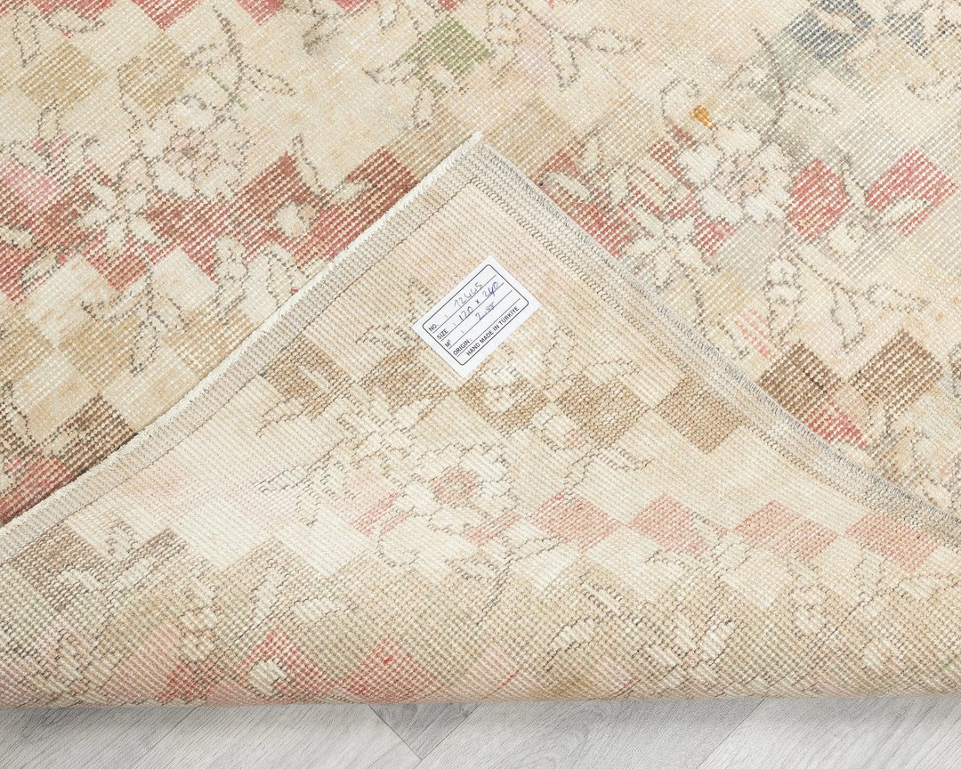 Multicolor Turkish Oushak Rug 3' 11" x 7' 11" Hand-Knotted | No. VR20483