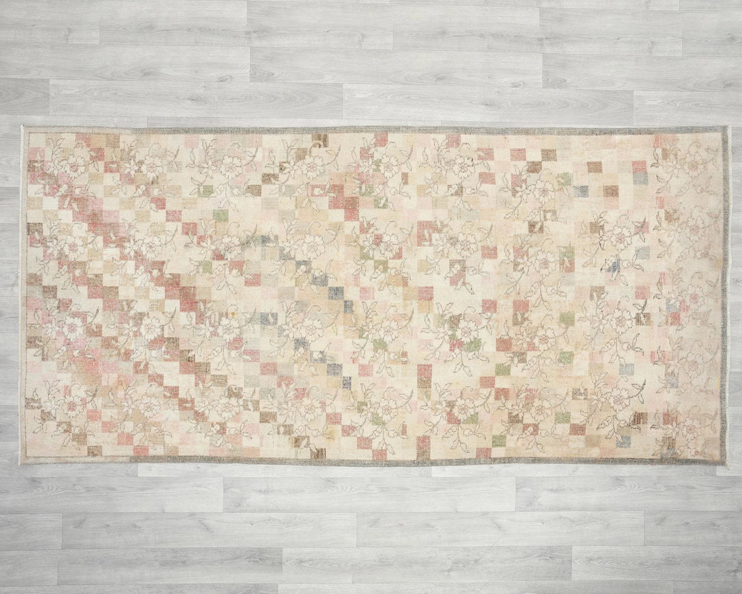 Multicolor Turkish Oushak Rug 3' 11" x 7' 11" Hand-Knotted | No. VR20483