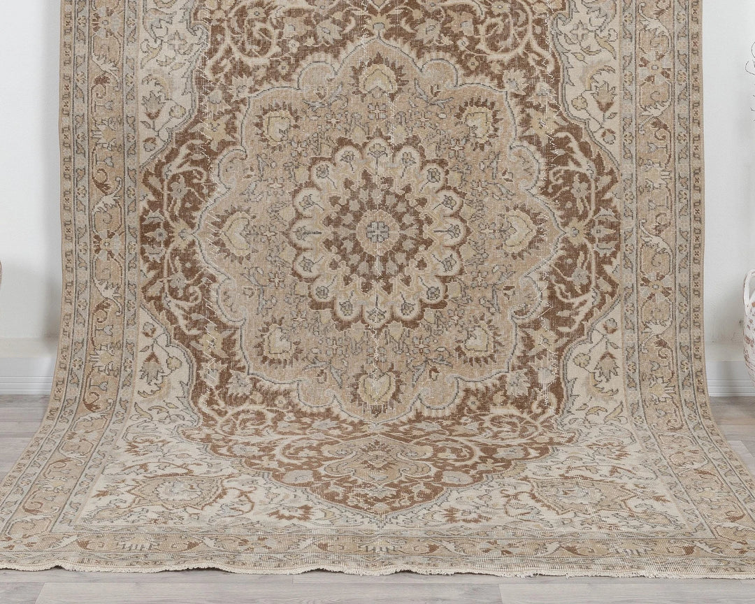 Multicolor Turkish Oushak Rug 6' 7" x 10' Hand-Knotted | No. VR20498