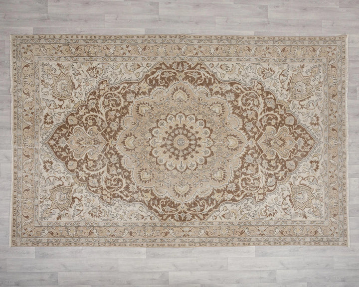 Multicolor Turkish Oushak Rug 6' 7" x 10' Hand-Knotted | No. VR20498