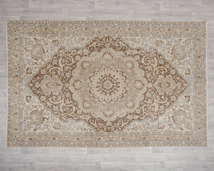 Multicolor Turkish Oushak Rug 6' 7" x 10' Hand-Knotted | No. VR20498