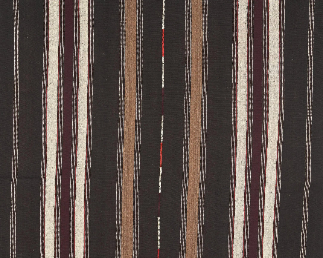 Brown Turkish Kilim Rug 5' 2" x 7' 3" Flat-Weave | No. VR20525