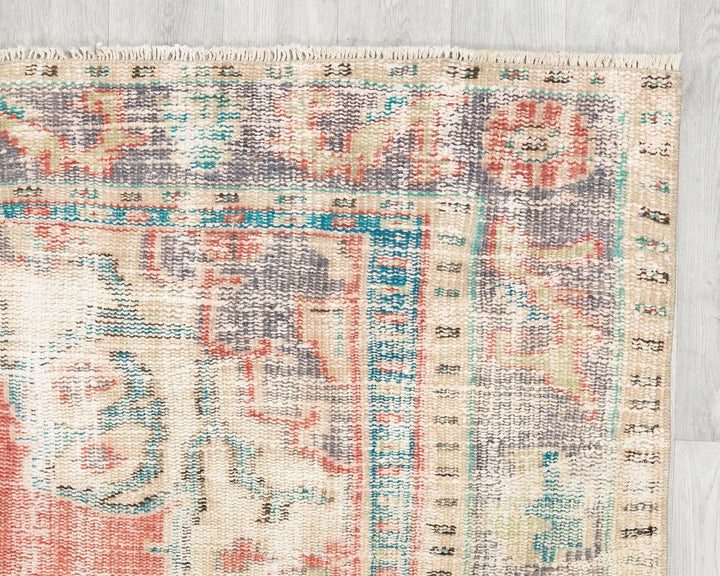 Red Turkish Oushak Rug 8' 2" x 5' 7" Hand-Knotted | No. VR20548