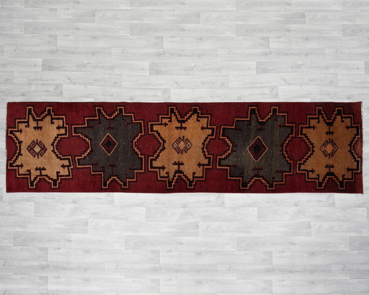 Multicolor Turkish Oushak Rug 10' 8" x 2' 10" Hand-Knotted | No. VR20554