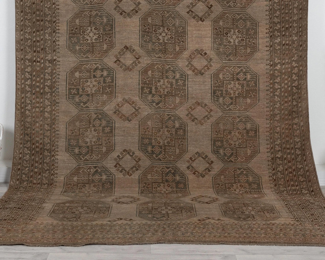 Brown Turkish Oushak Rug 7' 7" x 10' Hand-Knotted | No. VR20579