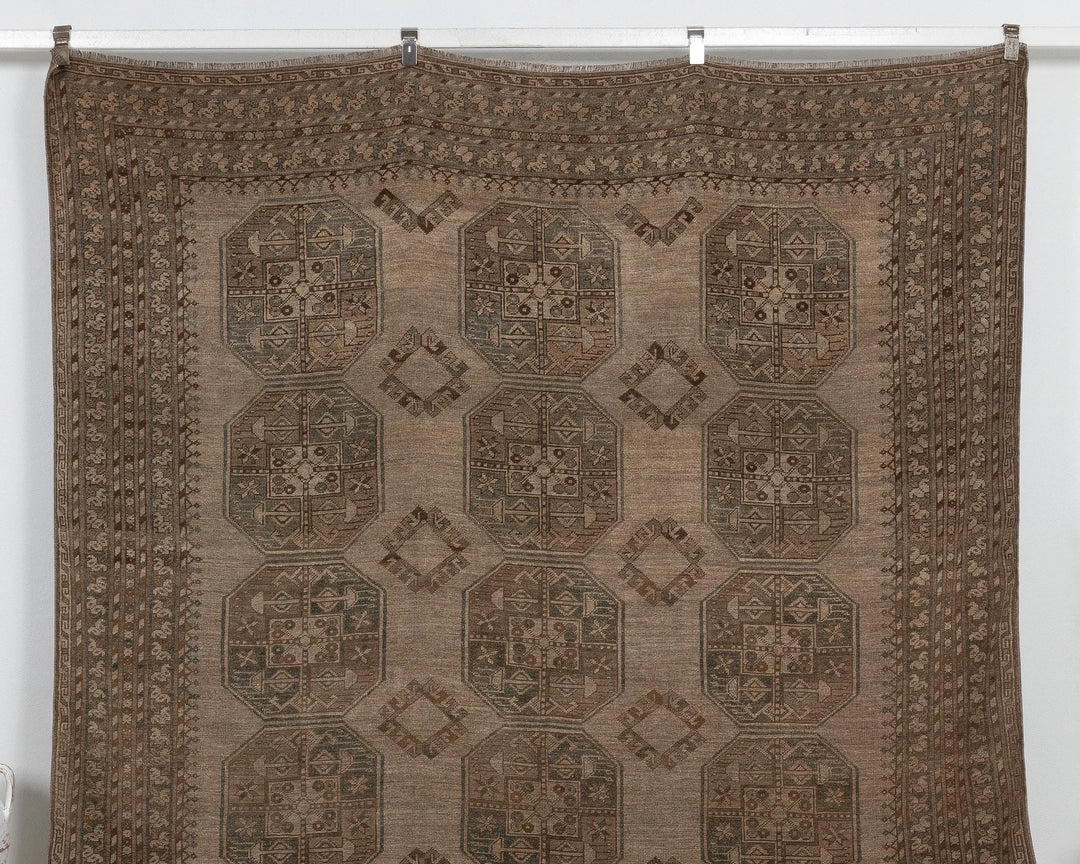 Brown Turkish Oushak Rug 7' 7" x 10' Hand-Knotted | No. VR20579