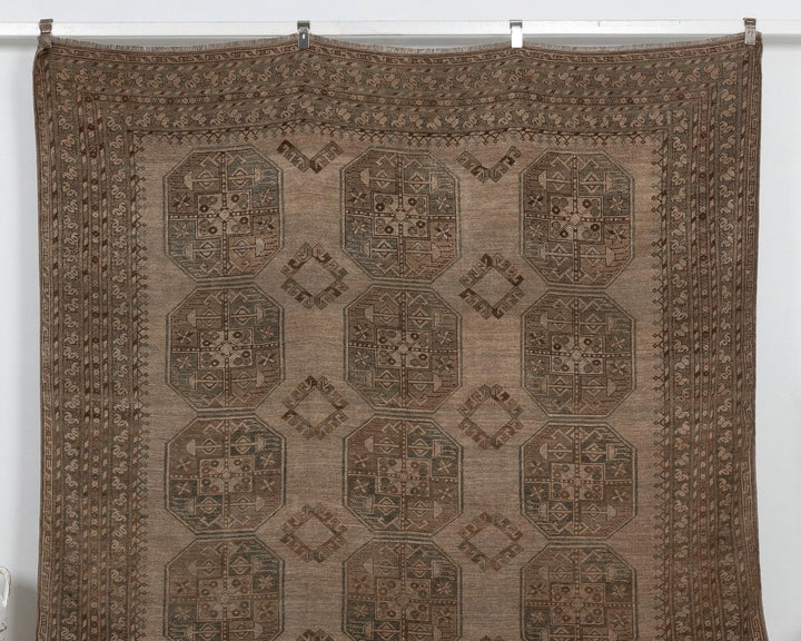 Brown Turkish Oushak Rug 7' 7" x 10' Hand-Knotted | No. VR20579
