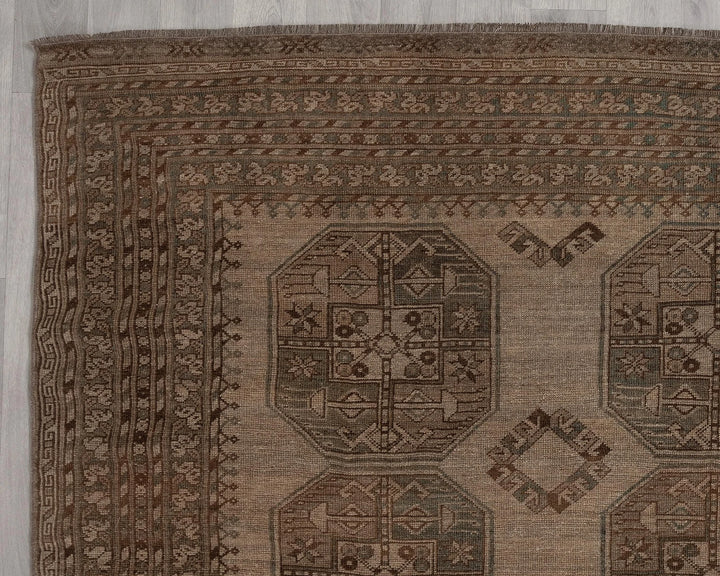 Brown Turkish Oushak Rug 7' 7" x 10' Hand-Knotted | No. VR20579