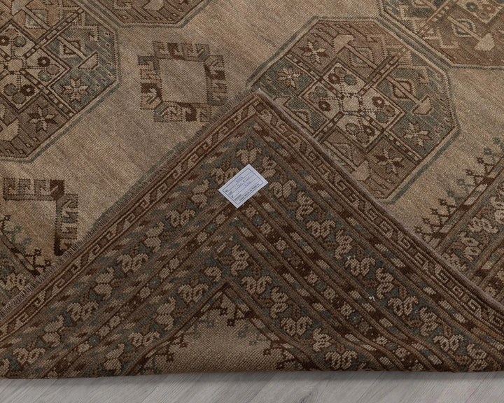 Brown Turkish Oushak Rug 7' 7" x 10' Hand-Knotted | No. VR20579