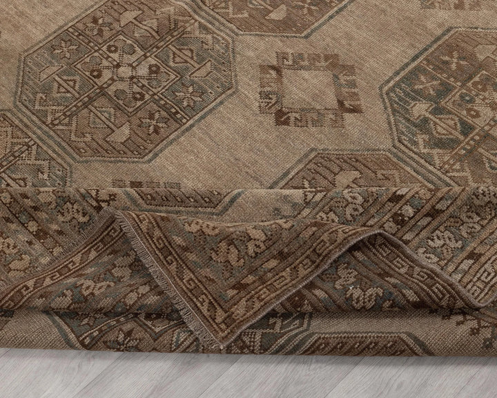 Brown Turkish Oushak Rug 7' 7" x 10' Hand-Knotted | No. VR20579