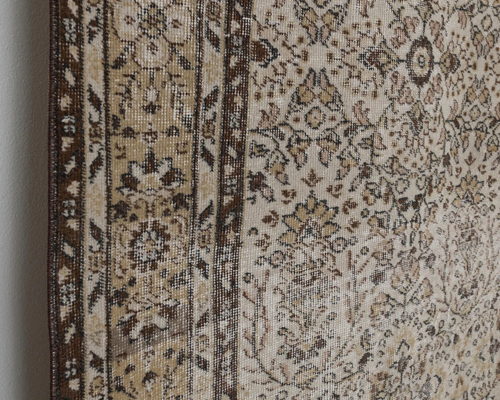 Beige Turkish Oushak Rug 6'11" x 9'8" Hand-Knotted | No. VR20701
