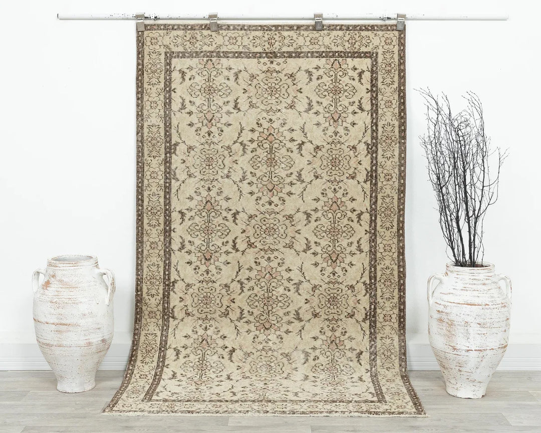 Rust Turkish Oushak Rug 3'7" x 6'7" Hand-Knotted | No. VR20702