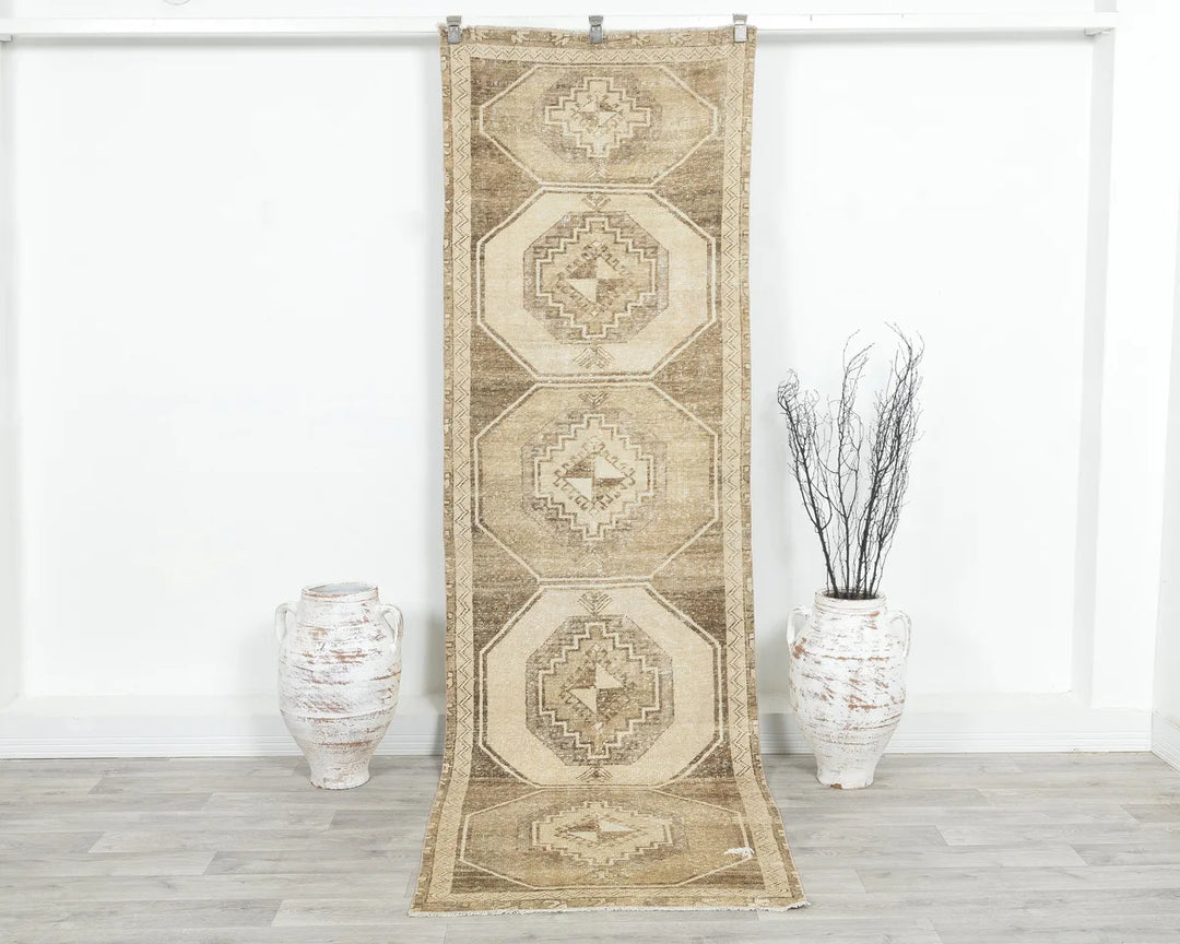 Multicolor Turkish Oushak Rug 2'11" x 9'4" Hand-Knotted | No. VR20766