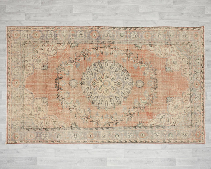 Multicolor Turkish Oushak Rug 5' 11" x 9' 7" Hand-Knotted view 9