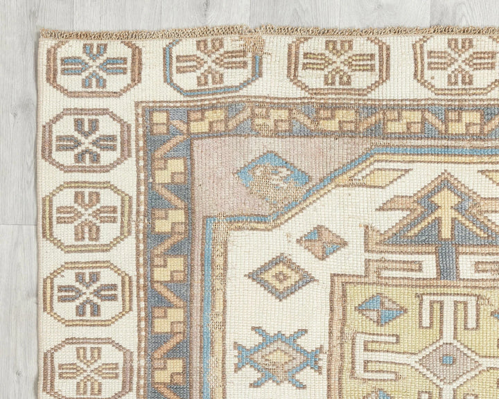 Multicolor Turkish Oushak Rug 3'6" x 5'4" Hand-Knotted | No. VR21035