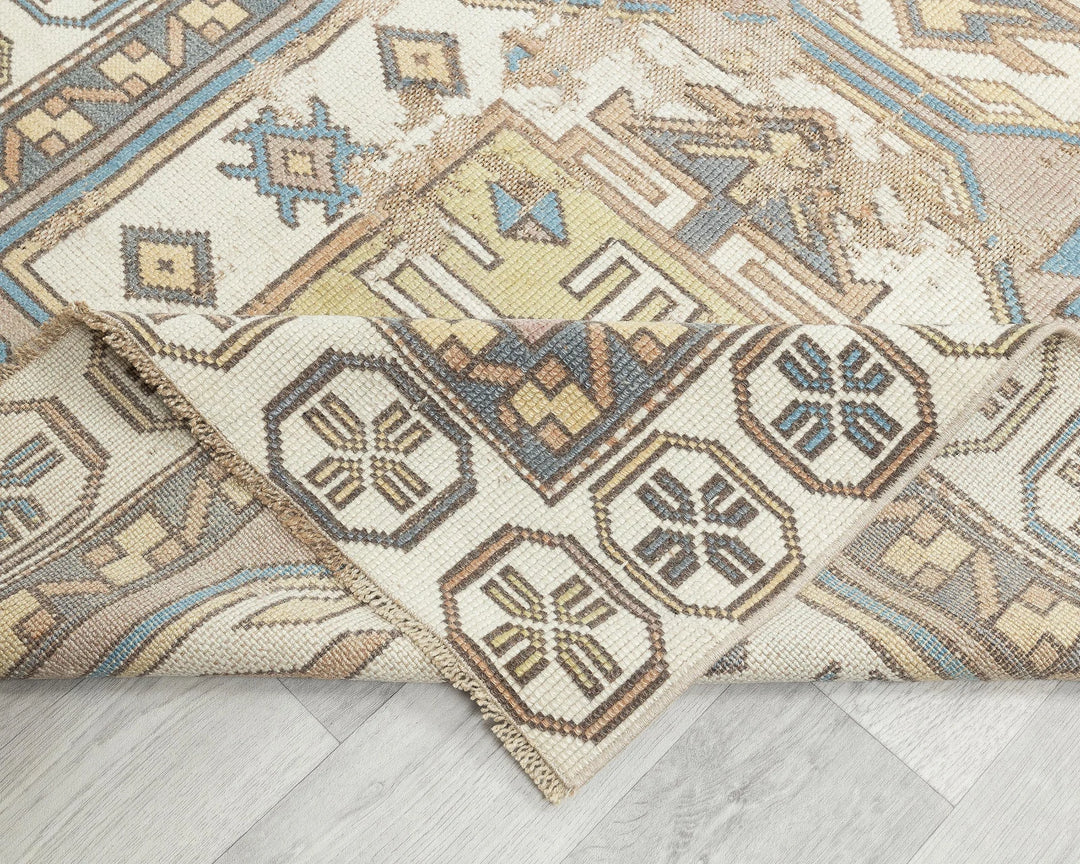 Multicolor Turkish Oushak Rug 3'6" x 5'4" Hand-Knotted | No. VR21035