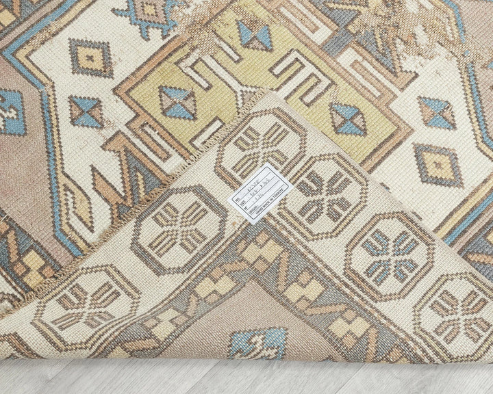 Multicolor Turkish Oushak Rug 3'6" x 5'4" Hand-Knotted | No. VR21035