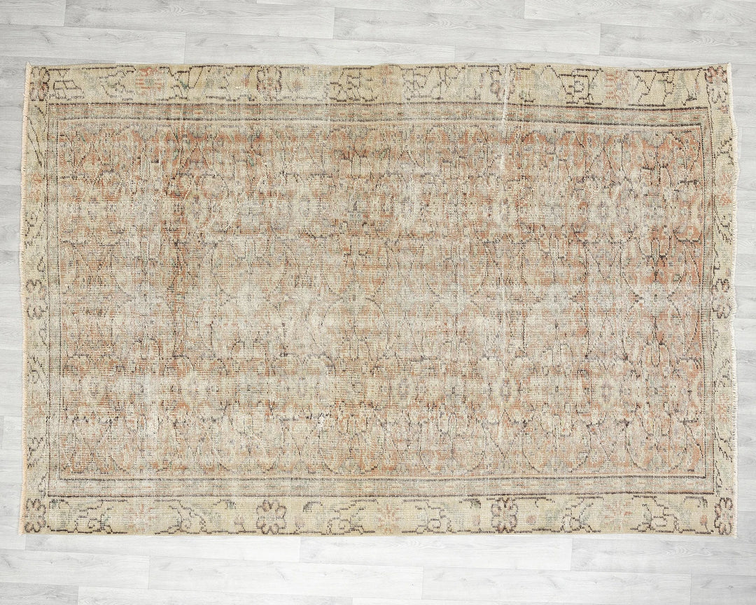 Multicolor Turkish Oushak Rug 5' 11" x 8' 6" Hand-Knotted | No. VR21173
