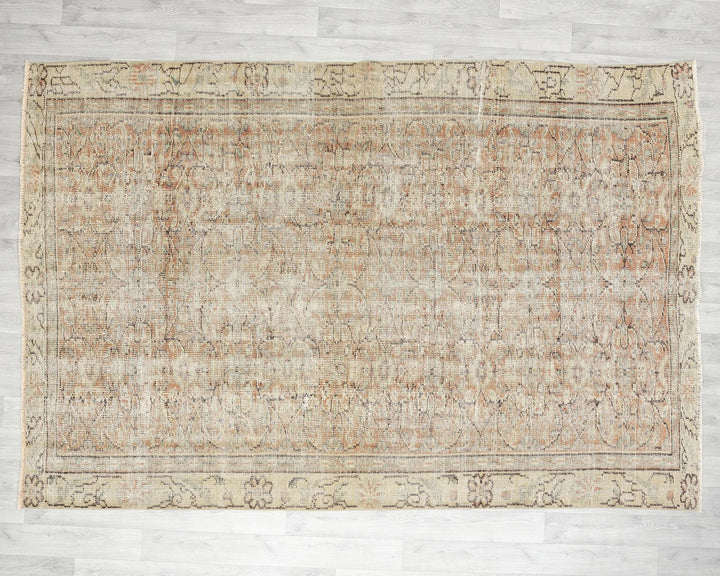 Multicolor Turkish Oushak Rug 5' 11" x 8' 6" Hand-Knotted | No. VR21173