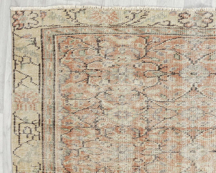 Multicolor Turkish Oushak Rug 5' 11" x 8' 6" Hand-Knotted | No. VR21173