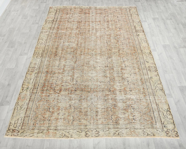 Multicolor Turkish Oushak Rug 5' 11" x 8' 6" Hand-Knotted | No. VR21173