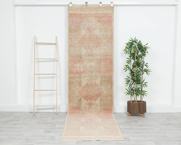 Multicolor Turkish Oushak Rug 2'10" x 10'8" Hand-Knotted | No. VR21191