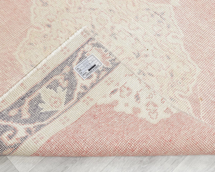 Pink Turkish Oushak Rug 12' 2" x 2' 11" Hand-Knotted | No. VR21296