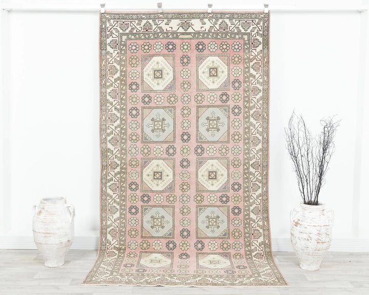 Brown Turkish Oushak Rug 4'8" x 8'11" Hand-Knotted | No. VR21377