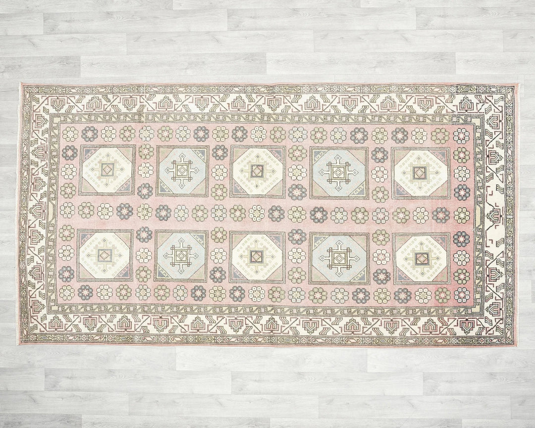 Brown Turkish Oushak Rug 4'8" x 8'11" Hand-Knotted | No. VR21377