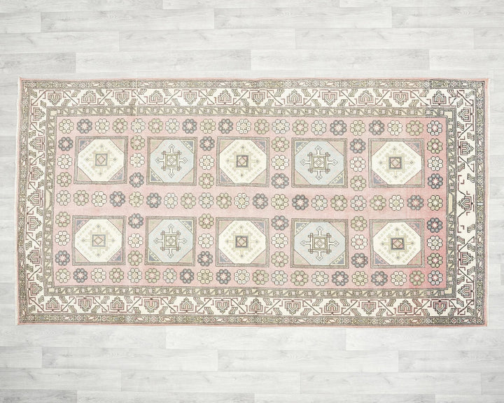 Brown Turkish Oushak Rug 4'8" x 8'11" Hand-Knotted | No. VR21377