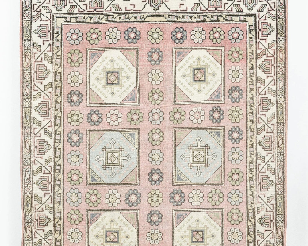 Brown Turkish Oushak Rug 4'8" x 8'11" Hand-Knotted | No. VR21377