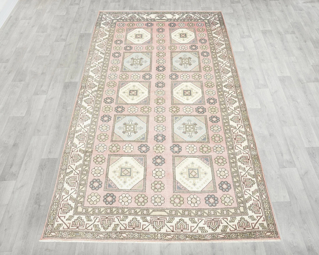 Brown Turkish Oushak Rug 4'8" x 8'11" Hand-Knotted | No. VR21377