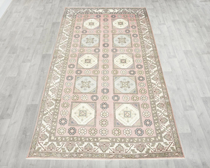 Brown Turkish Oushak Rug 4'8" x 8'11" Hand-Knotted | No. VR21377