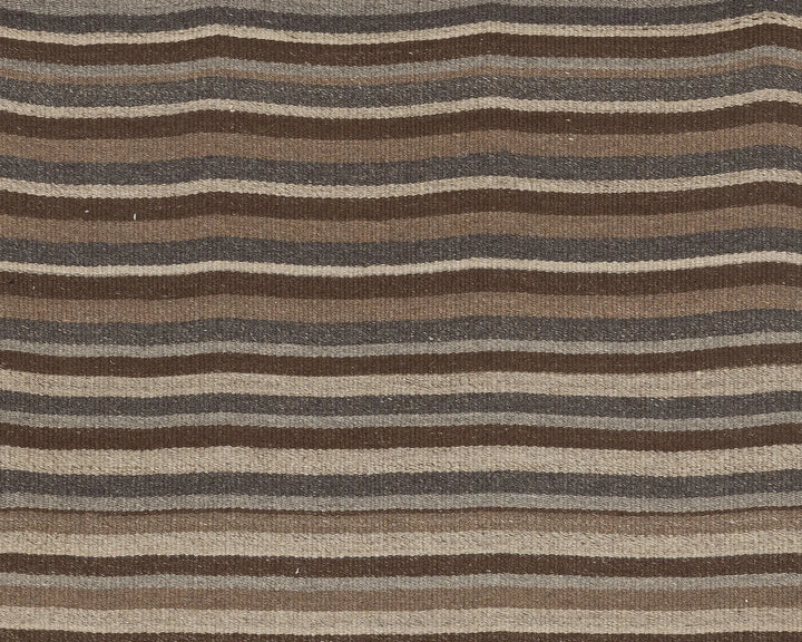 Brown Turkish Kilim Rug 2'11" x 12'9" Flat-Weave | No. VR21395