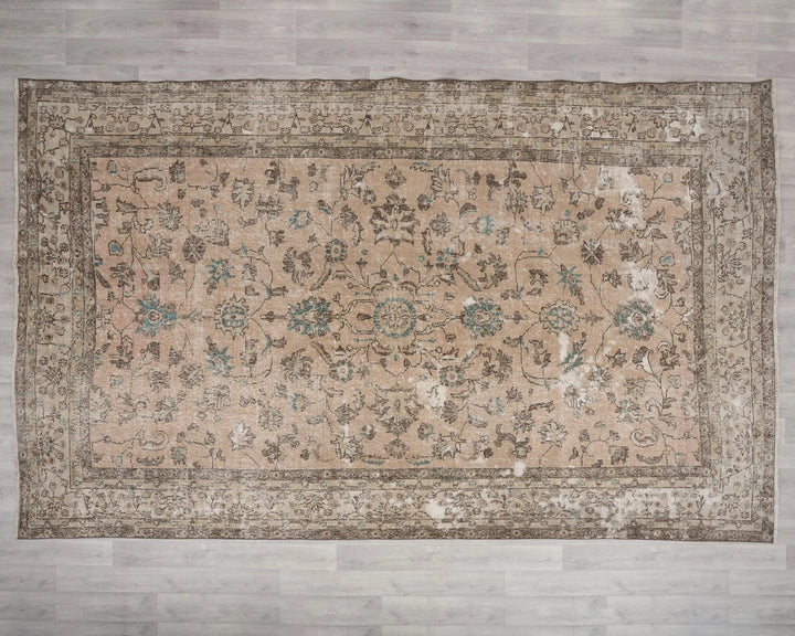 Multicolor Turkish Oushak Rug 7' 3" x 10' 11" Hand-Knotted | No. VR21458