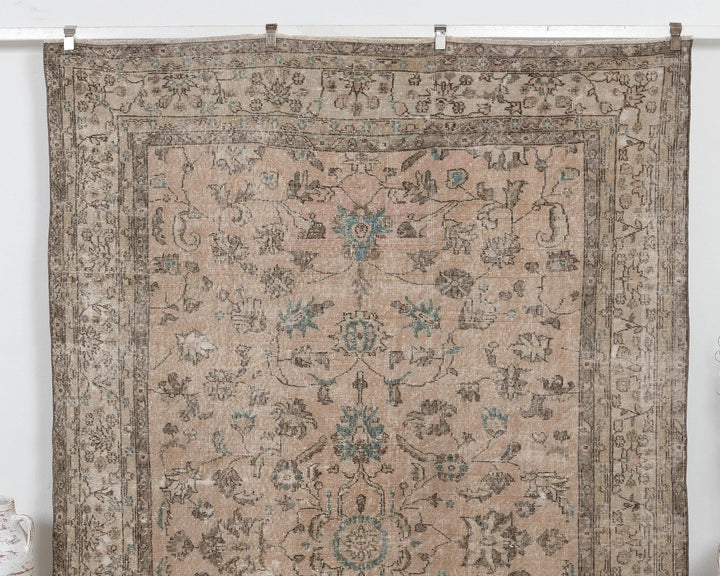 Multicolor Turkish Oushak Rug 7' 3" x 10' 11" Hand-Knotted | No. VR21458