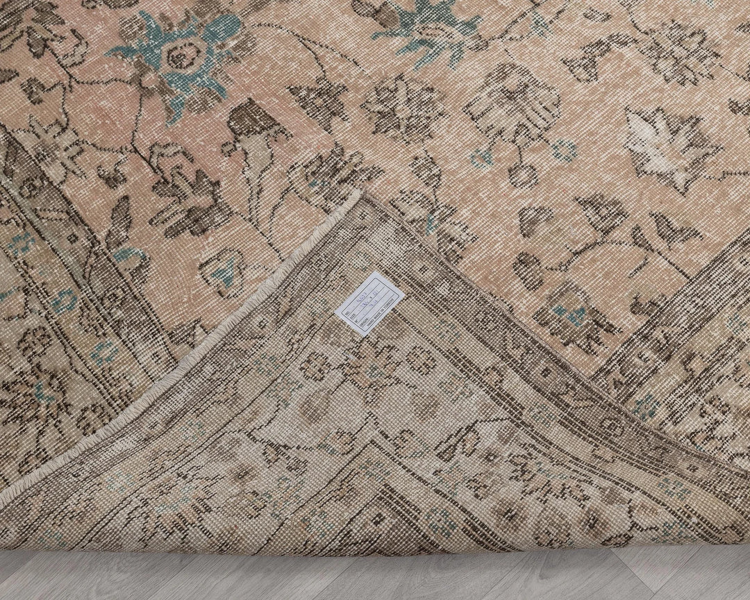 Multicolor Turkish Oushak Rug 7' 3" x 10' 11" Hand-Knotted | No. VR21458