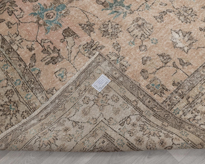 Multicolor Turkish Oushak Rug 7' 3" x 10' 11" Hand-Knotted | No. VR21458