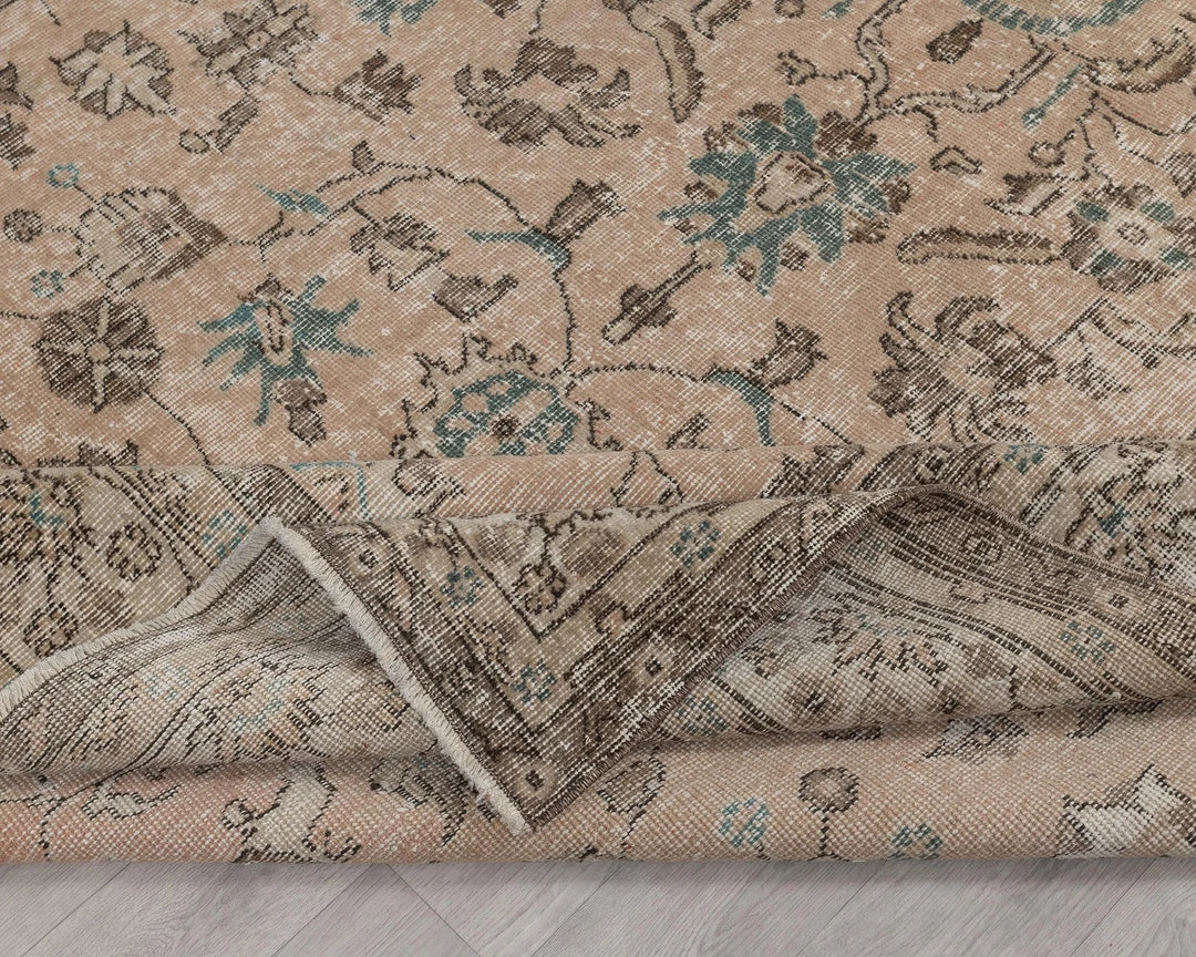 Multicolor Turkish Oushak Rug 7' 3" x 10' 11" Hand-Knotted | No. VR21458
