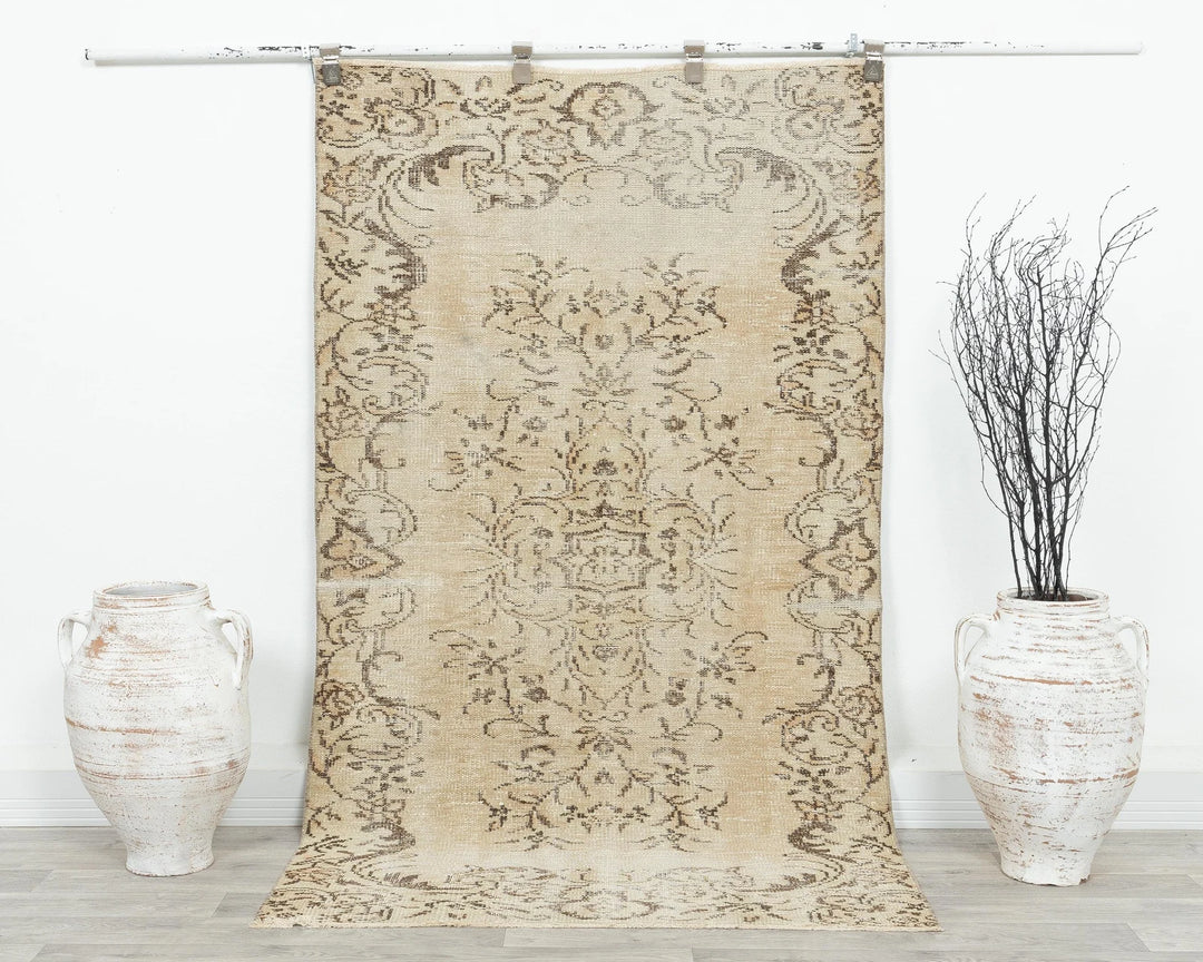 Multicolor Turkish Oushak Rug 6'8" x 3'7" Hand-Knotted | No. VR21601