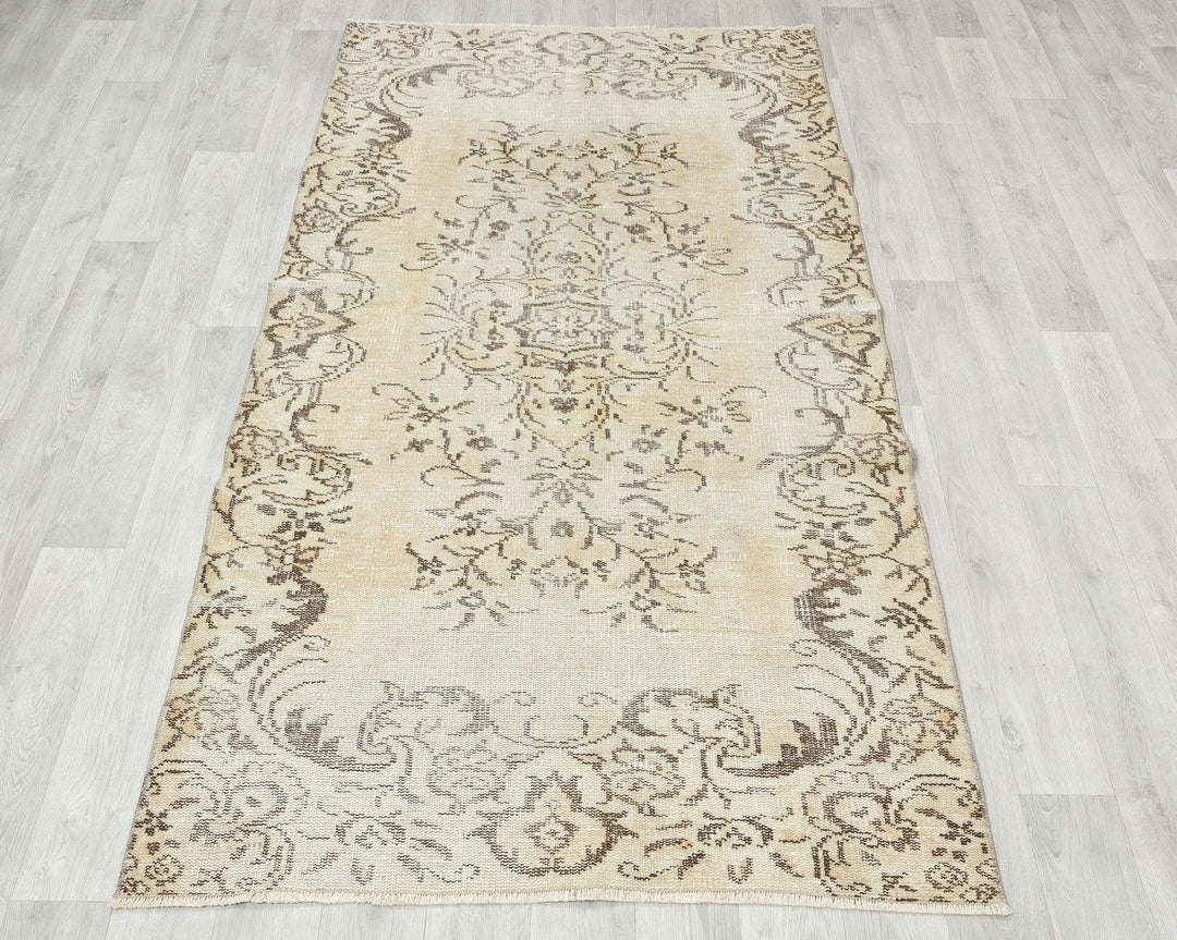 Multicolor Turkish Oushak Rug 6'8" x 3'7" Hand-Knotted | No. VR21601