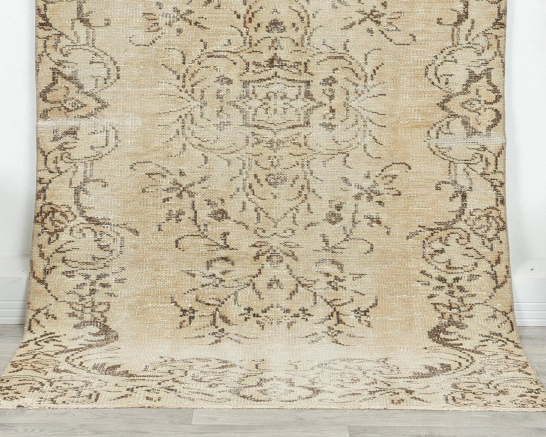 Multicolor Turkish Oushak Rug 6'8" x 3'7" Hand-Knotted | No. VR21601