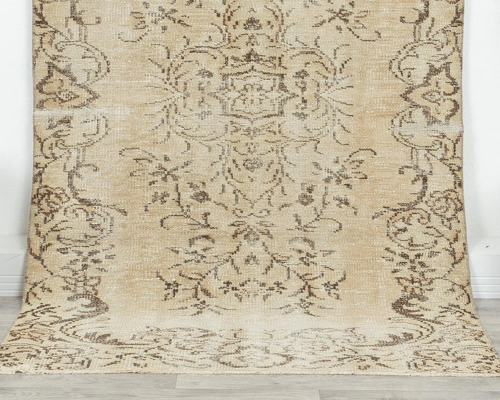 Multicolor Turkish Oushak Rug 6'8" x 3'7" Hand-Knotted | No. VR21601