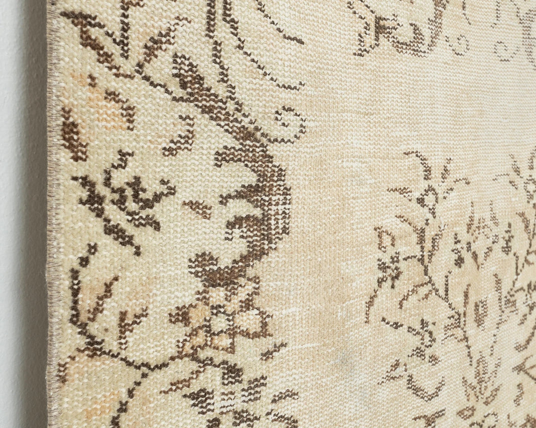 Multicolor Turkish Oushak Rug 6'8" x 3'7" Hand-Knotted | No. VR21601