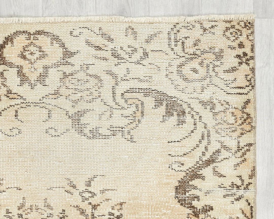 Multicolor Turkish Oushak Rug 6'8" x 3'7" Hand-Knotted | No. VR21601
