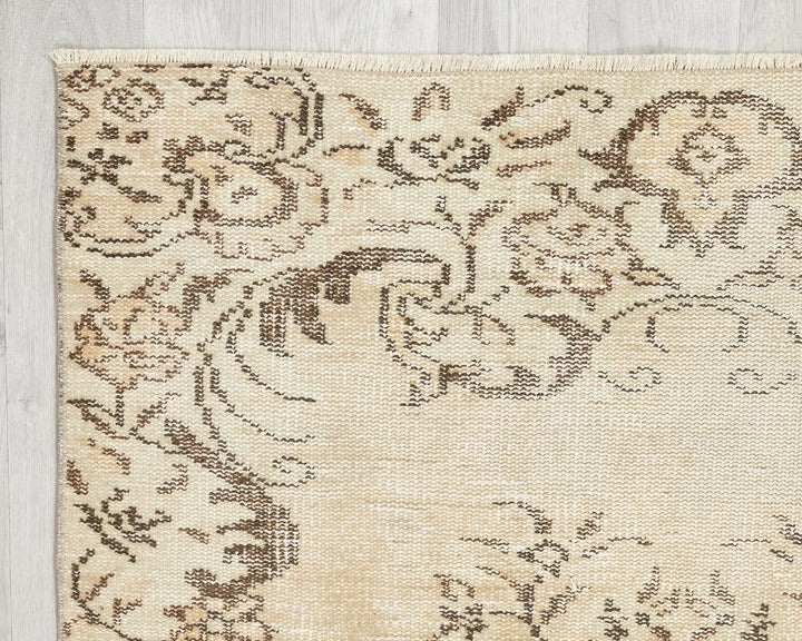 Multicolor Turkish Oushak Rug 6'8" x 3'7" Hand-Knotted | No. VR21601