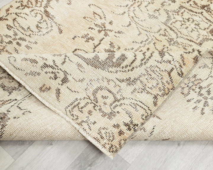 Multicolor Turkish Oushak Rug 6'8" x 3'7" Hand-Knotted | No. VR21601
