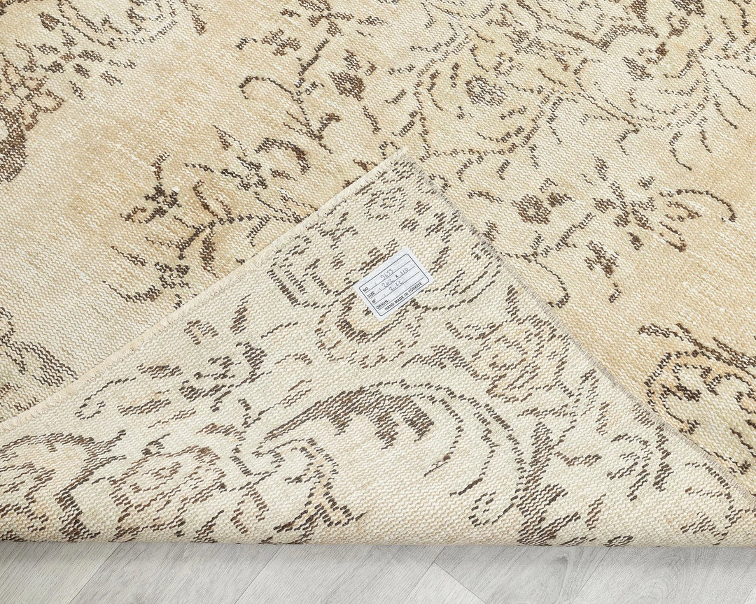 Multicolor Turkish Oushak Rug 6'8" x 3'7" Hand-Knotted | No. VR21601