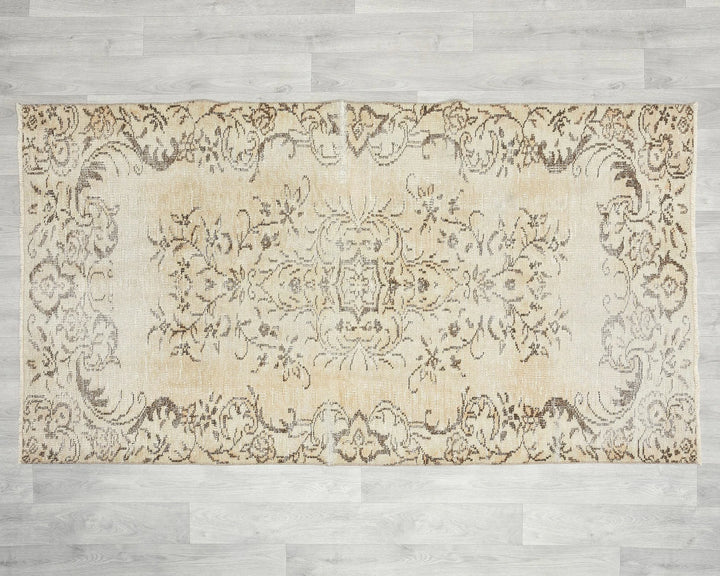 Multicolor Turkish Oushak Rug 6'8" x 3'7" Hand-Knotted | No. VR21601