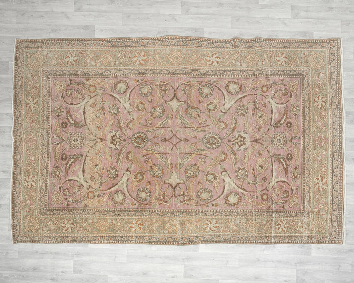 Multicolor Turkish Oushak Rug 6' 5" x 9' 11" Hand-Knotted | No. VR21607